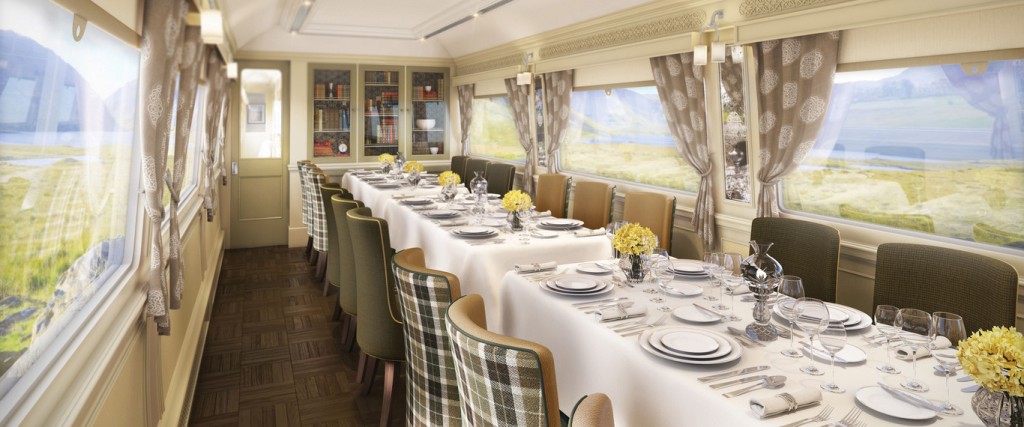 Dining car on the Grand Hibernian 