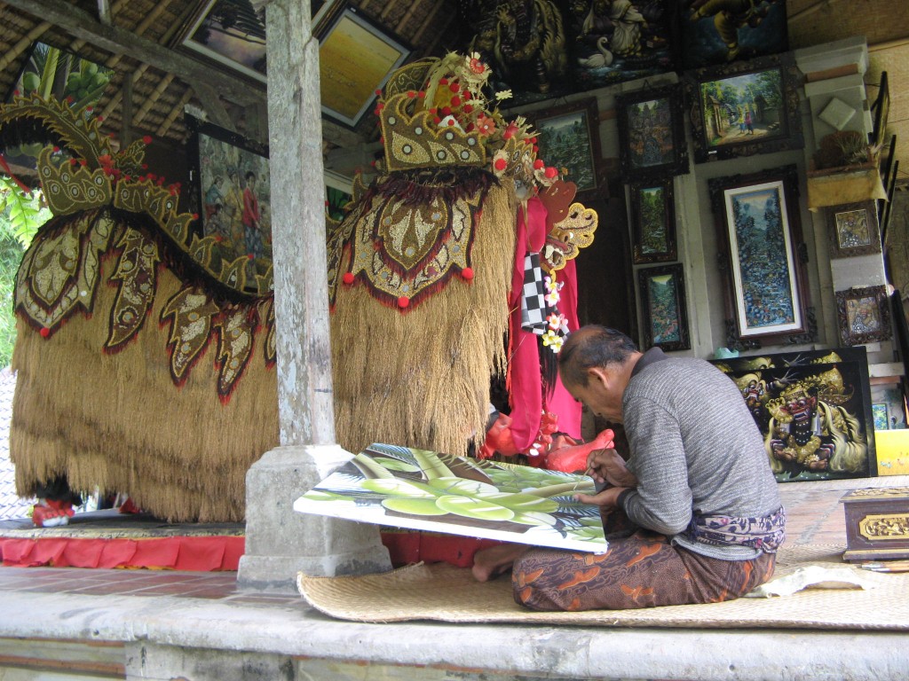 Artist at Taman Ayun in Bali