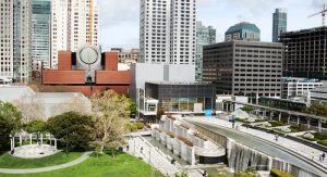 Yerba Buena Gardens offers art al fresco, an historic waterfall and lawns for lounging.