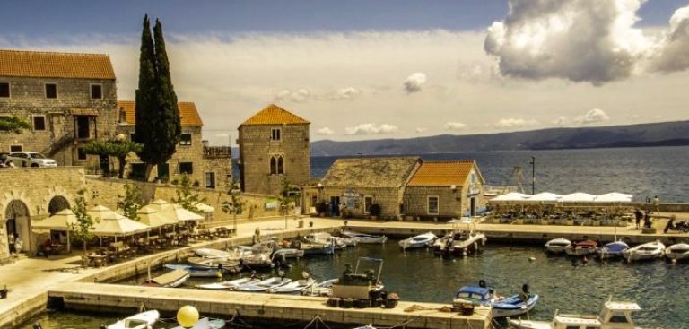 harbor of Brač Island, on the Dalmatian coast of Croatia