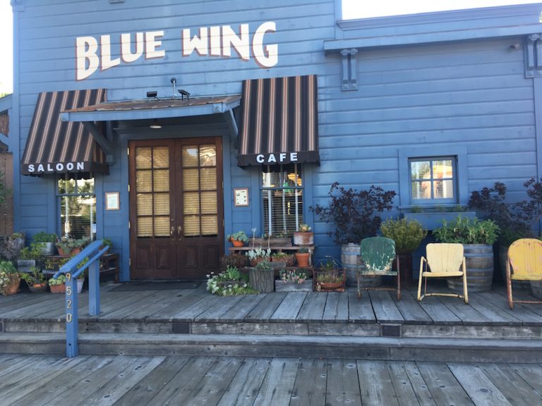 In the tiny California Wine Country Village of Upper Lake, locals and adventurous visitors hang out at the Blue Wing Saloon and Cafe.
